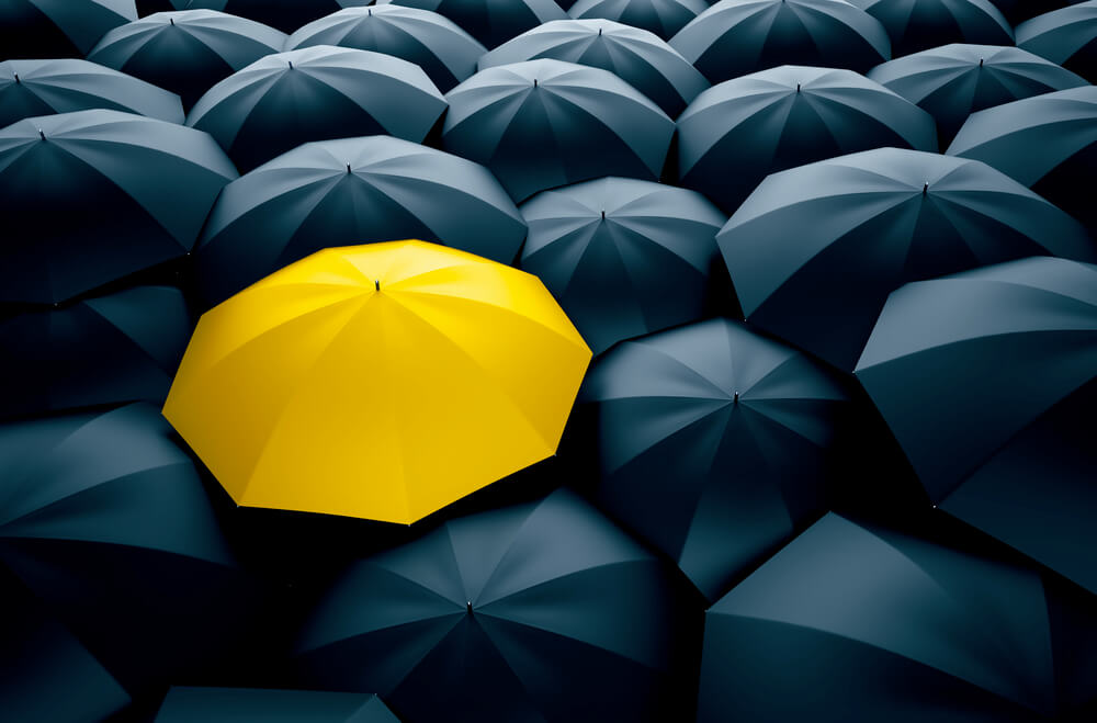 Be different marketing concept